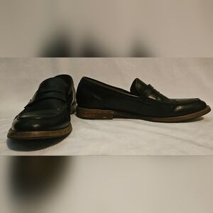 Aldo Black Leather Slip-On Loafers